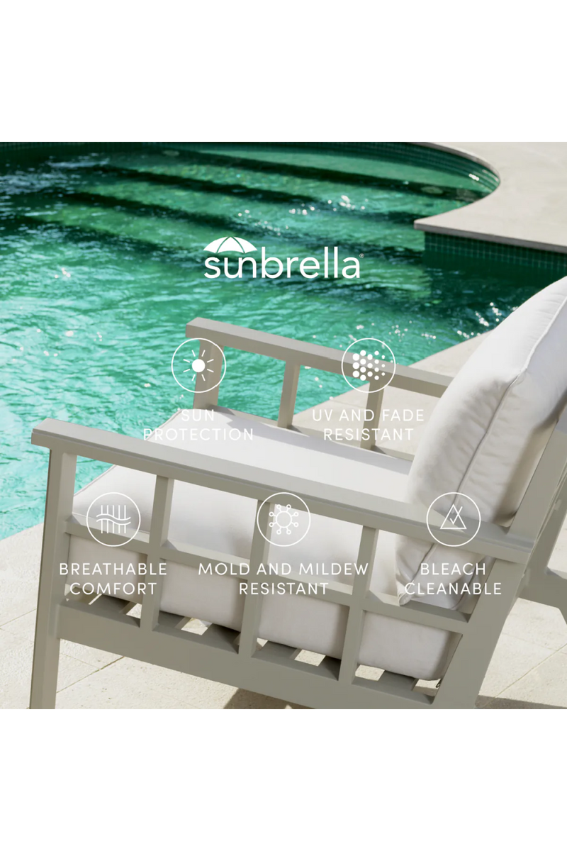 Beige Sunbrella Outdoor Lounge Chair | Eichholtz Cap-Antibes | OROATRADE