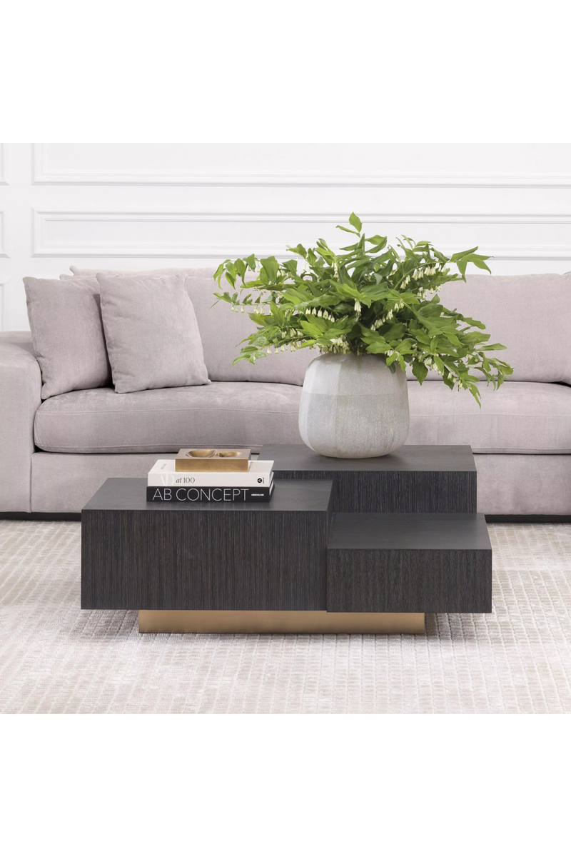 Oak Geometrical Coffee Table | Eichholtz Nerone | Oroatrade.com