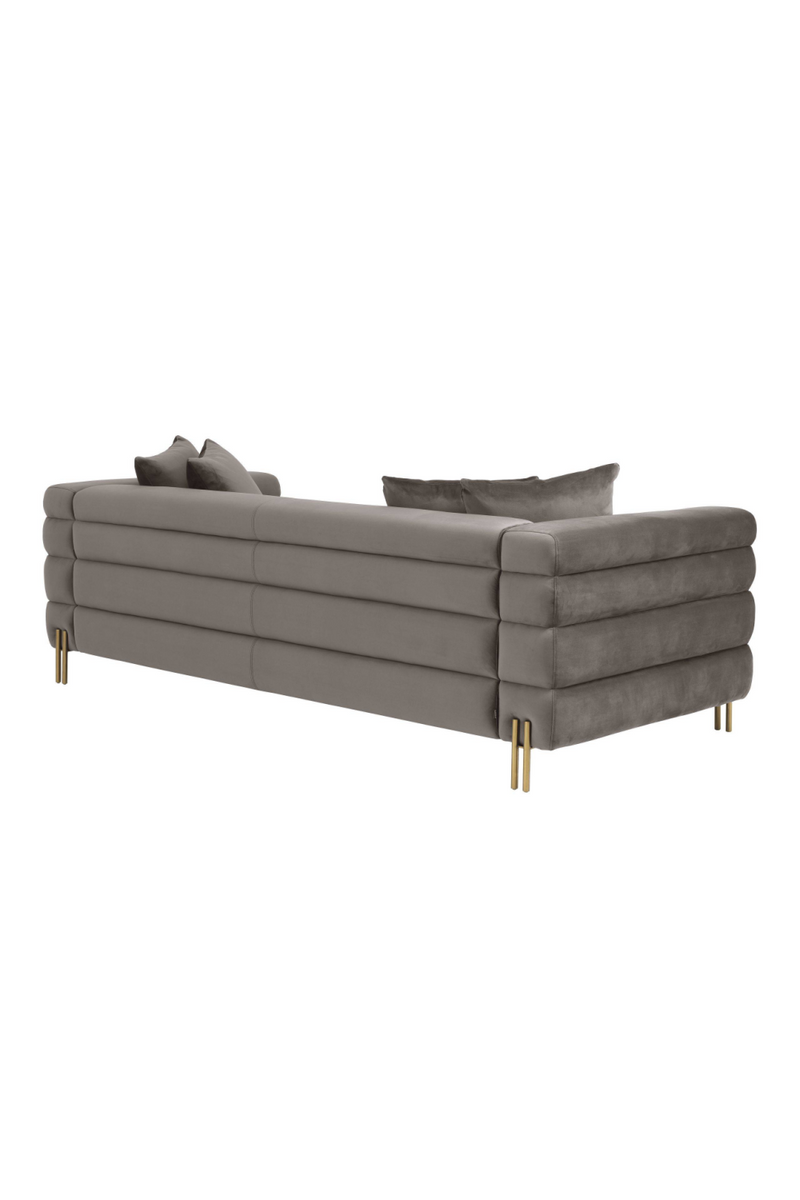 Art Deco Gray Velvet Sofa | Eichholtz York | Oroatrade.com