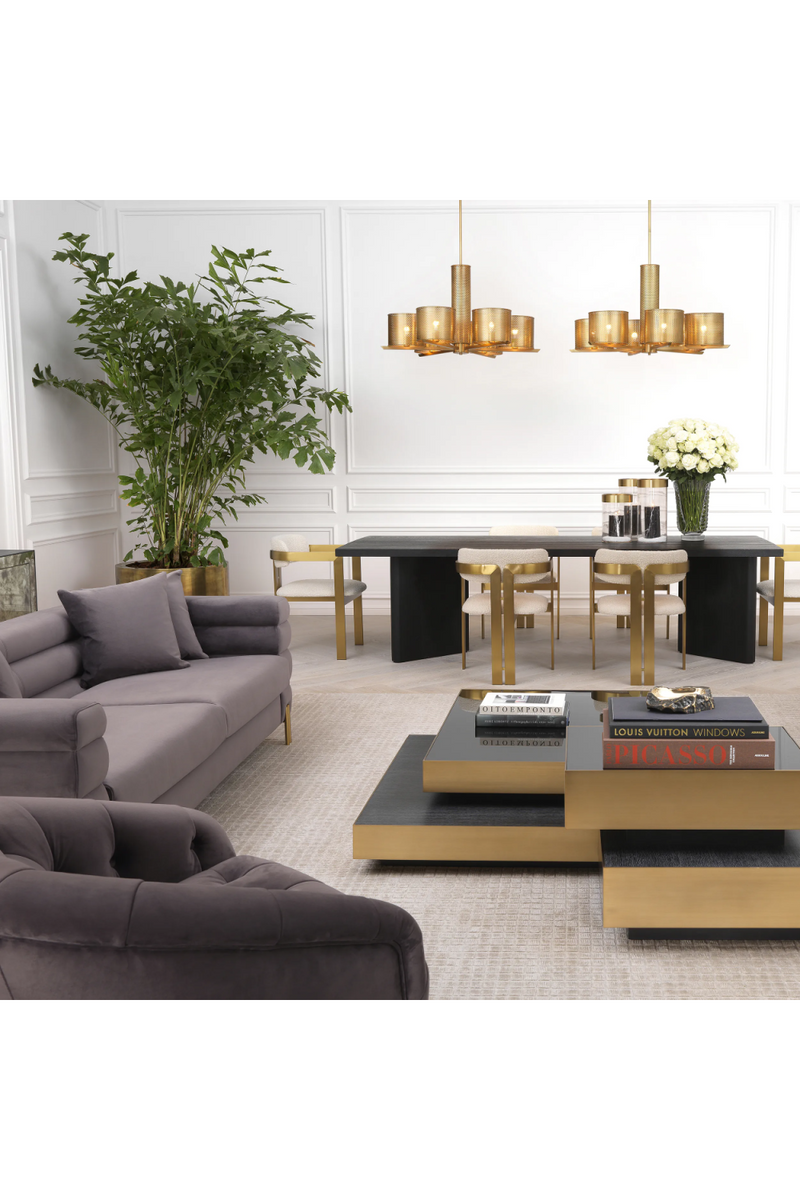 Art Deco Gray Velvet Sofa | Eichholtz York | Oroatrade.com
