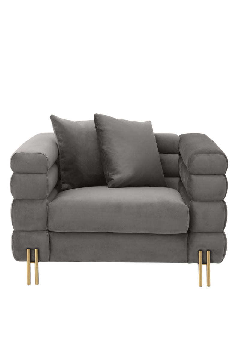 Art Deco Gray Velvet Chair | Eichholtz York | Oroatrade.com