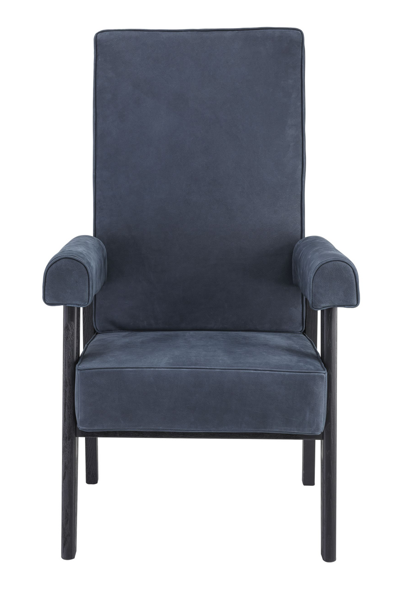 Blue Leather High-Back Chair | Eichholtz Milo | Oroatrade.com