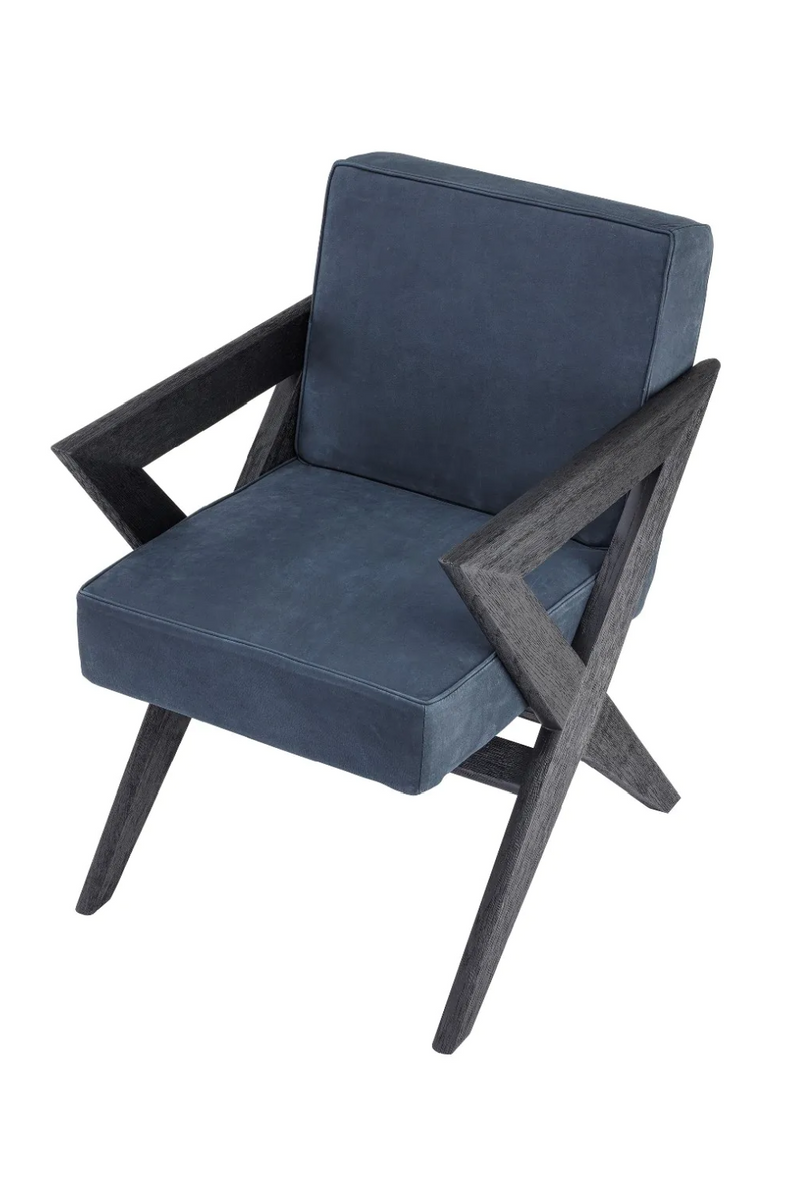 Blue X-Leg Wooden Dining Armchair | Eichholtz Felippe | Oroatrade.com
