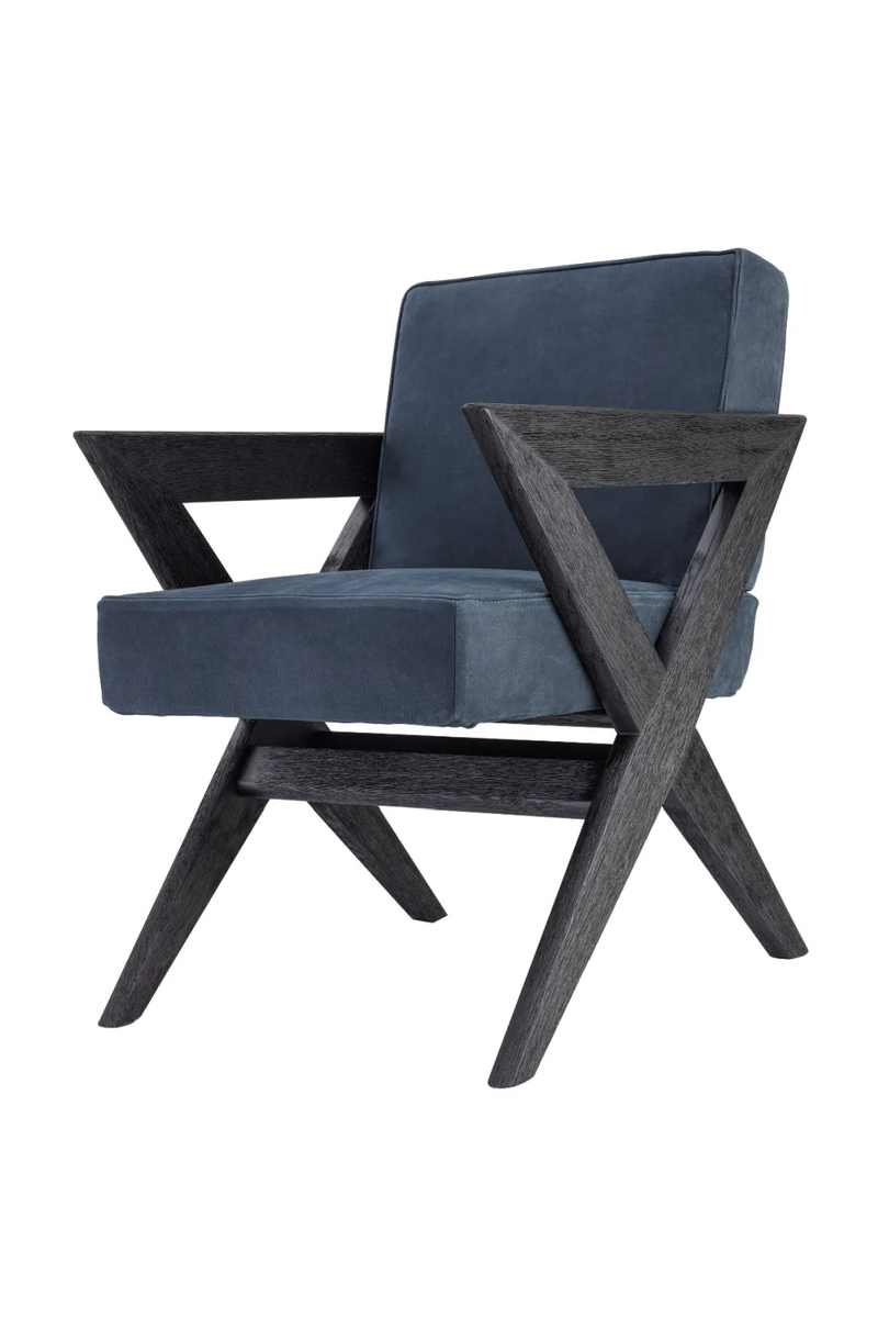 Blue X-Leg Wooden Dining Armchair | Eichholtz Felippe | Oroatrade.com