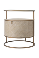 Round Woven Oak Bedside Table | Eichholtz Napa Valley | Oroatrade.com