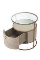 Round Woven Oak Bedside Table | Eichholtz Napa Valley | Oroatrade.com