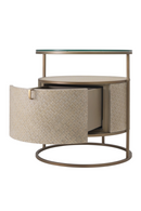 Round Woven Oak Bedside Table | Eichholtz Napa Valley | Oroatrade.com