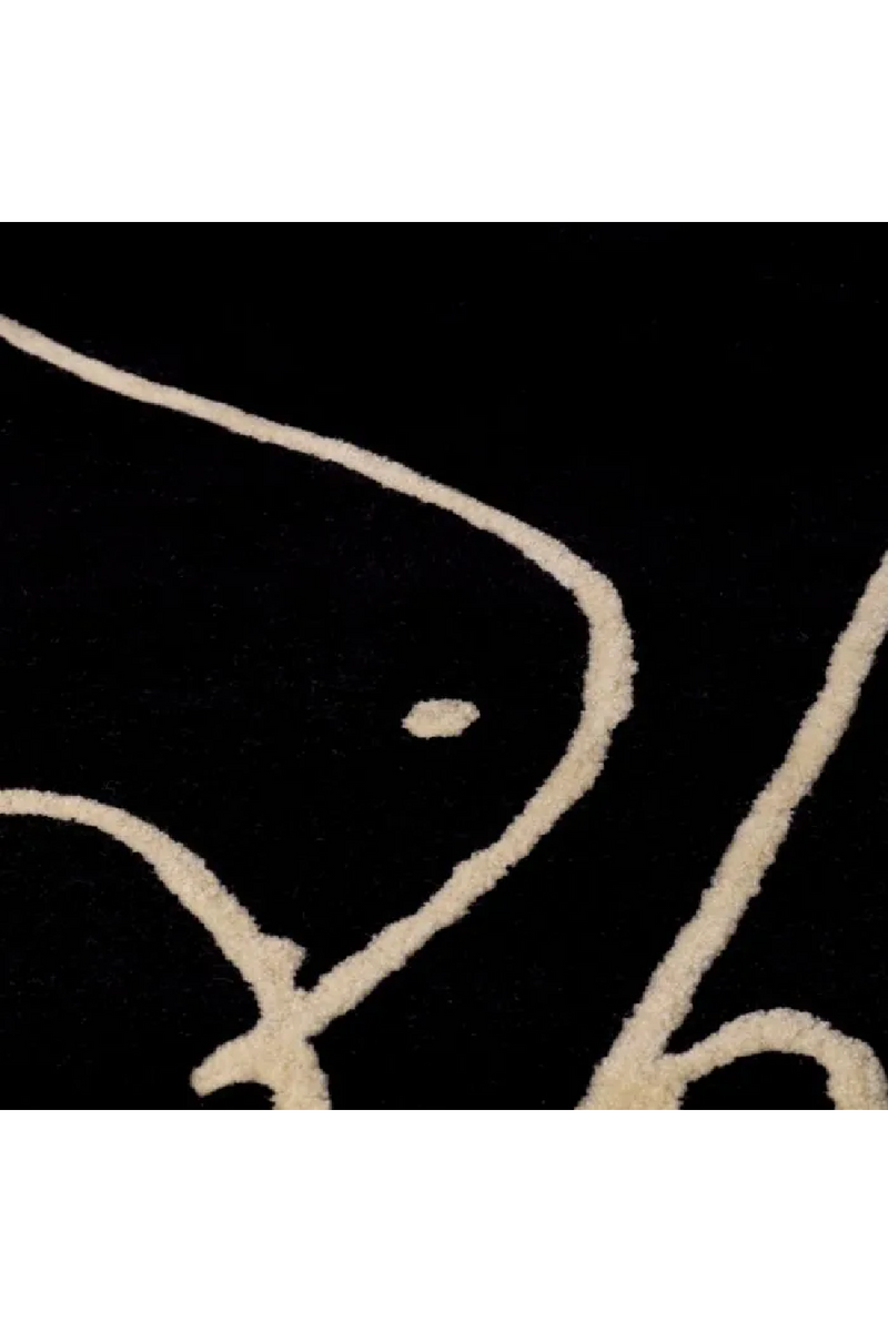 Black Wool Carpet 7' x 10' | Eichholtz Piccione | Oroatrade.com