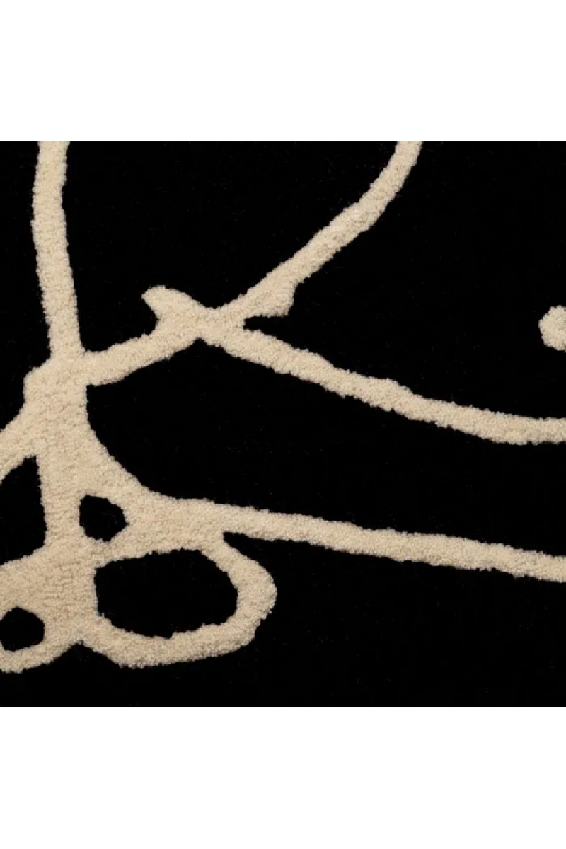 Black Wool Carpet 7' x 10' | Eichholtz Piccione | Oroatrade.com