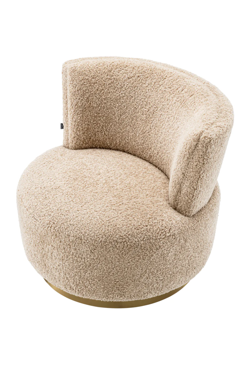 Beige Curved Swivel Chair | Eichholtz Alonso | Oroatrade.com