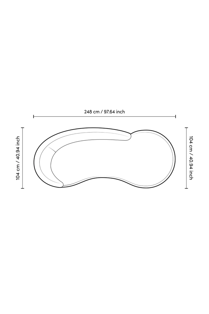 Modern Minimalist Curved Sofa | Eichholtz Bernd