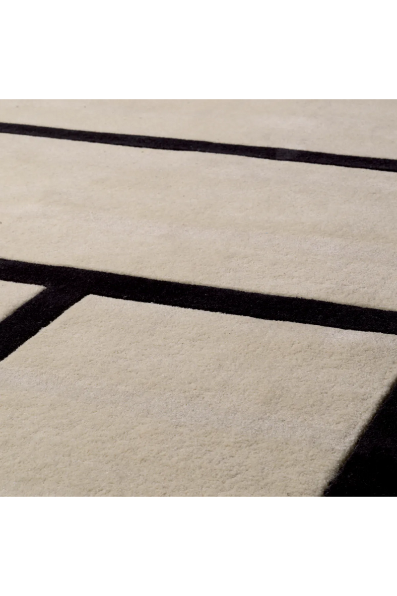 Off White Geometrical Wool Rug 10' x 13' | Eichholtz Omar | Oroatrade.com