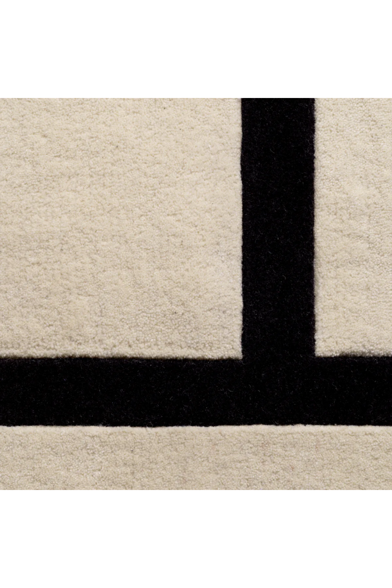 Off White Geometrical Wool Rug 10' x 13' | Eichholtz Omar | Oroatrade.com