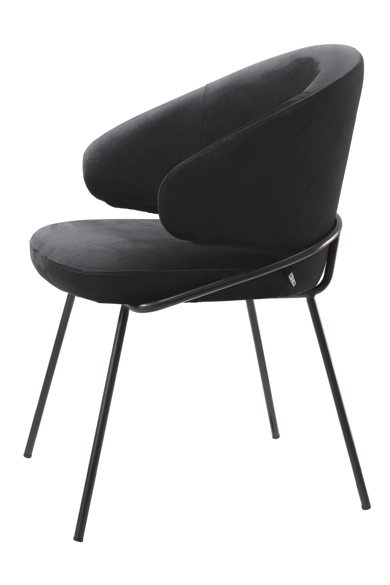 Bent Backrest Velvet Dining Chair | Eichholtz Kinley | Oroatrade.com