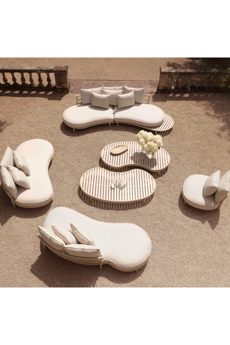 White Curved Outdoor Sofa | Eichholtz Laguno | Oroatrade.com