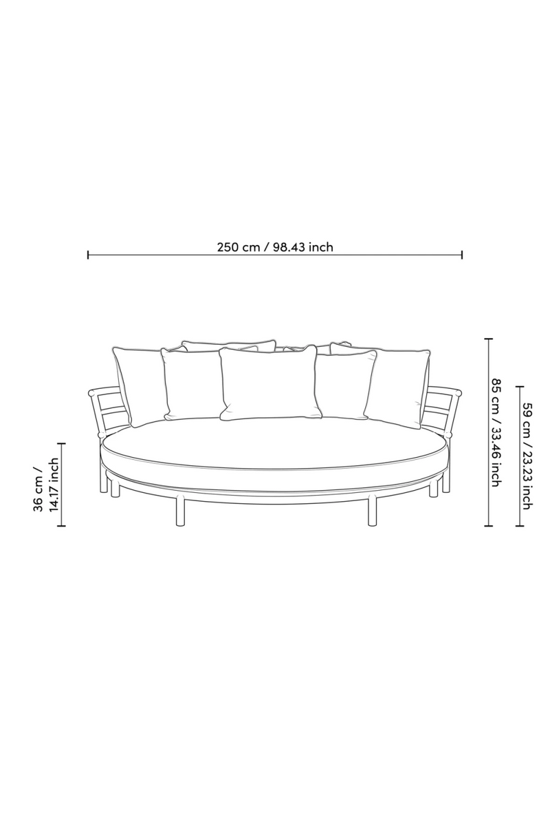 White Round Outdoor Sofa | Eichholtz Laguno | Oroatrade.com