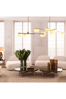 Elliptical White Glass Chandelier | Eichholtz Evergreen | Oroatrade.com