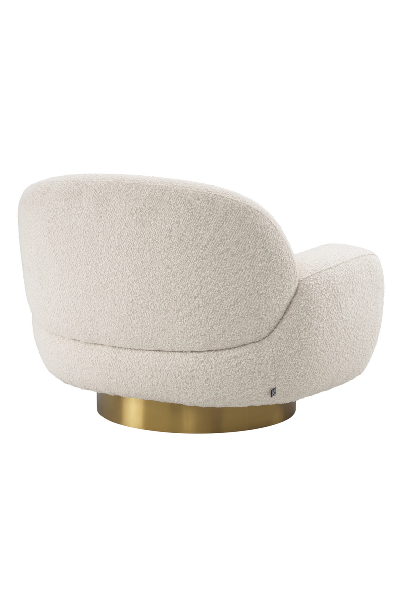 Cream Bouclé Modern Swivel Chair | Eichholtz Udine | Oroatrade.com