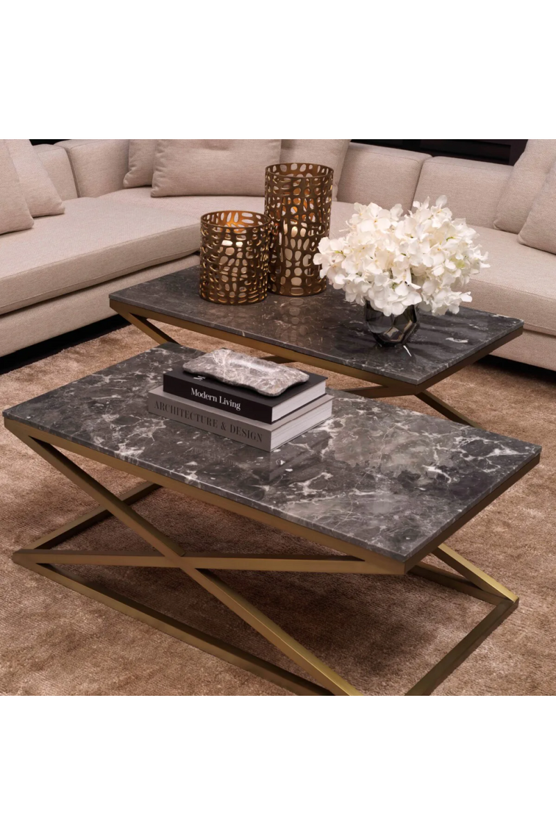 Rectangular Marble Coffee Table | Eichholtz Criss Cross | Oroatrade.com