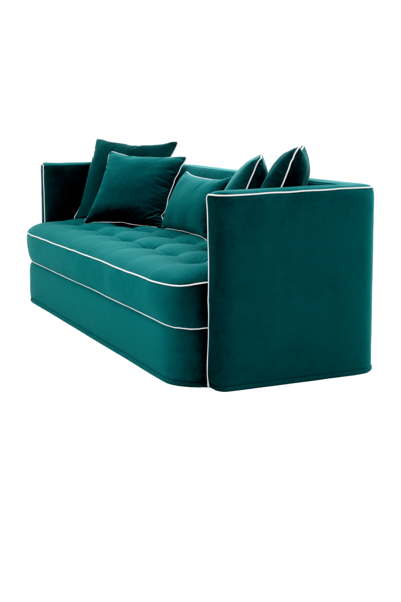 Blue Velvet Sofa With Piping | Eichholtz Dorchester | Oroatrade.com
