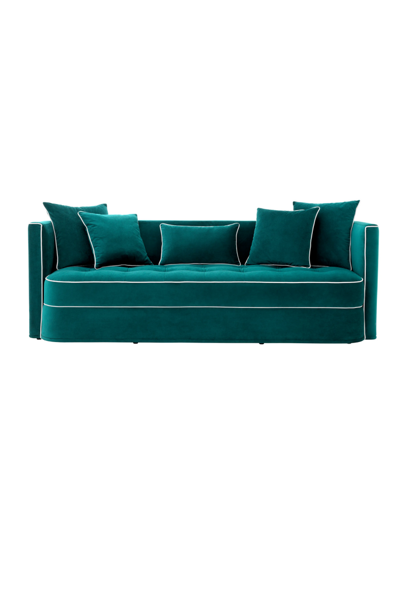 Blue Velvet Sofa With Piping | Eichholtz Dorchester | Oroatrade.com