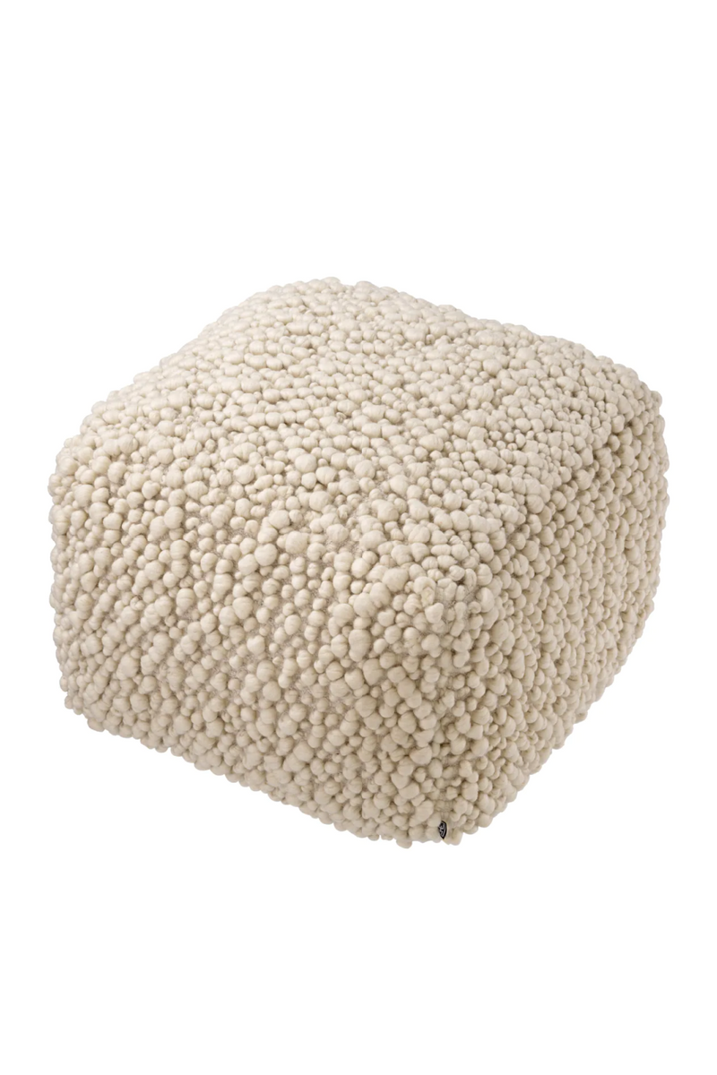 White Wool Cube Stool | Eichholtz  | Oroatrade.com