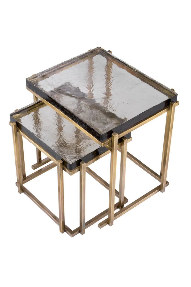 Square Glass Side Tables (2) | Eichholtz Niemeyer | Oroatrade.com