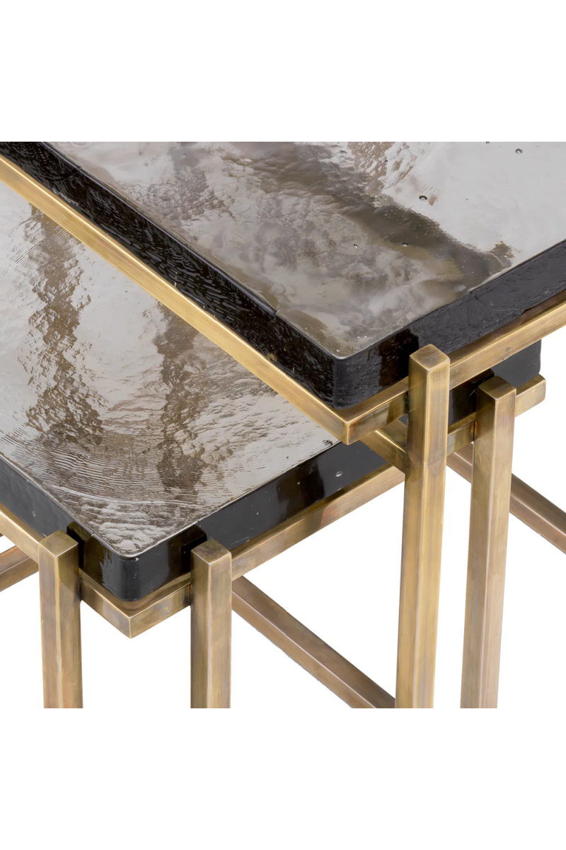 Square Glass Side Tables (2) | Eichholtz Niemeyer | Oroatrade.com