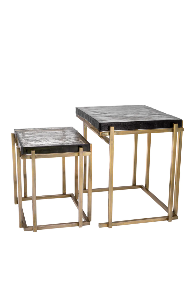 Square Glass Side Tables (2) | Eichholtz Niemeyer | Oroatrade.com