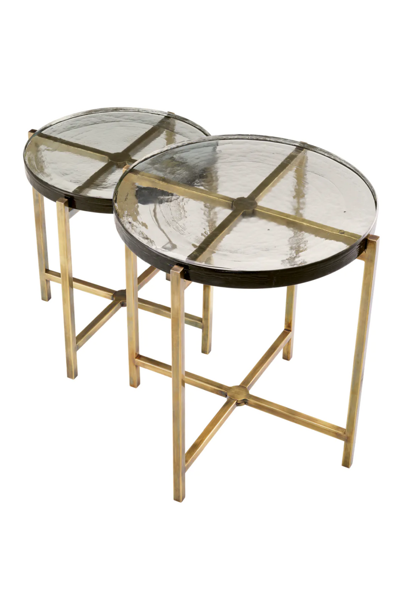 Vintage Brass Framed Side Tables (2) | Eichholtz Haymann | Oroatrade.com
