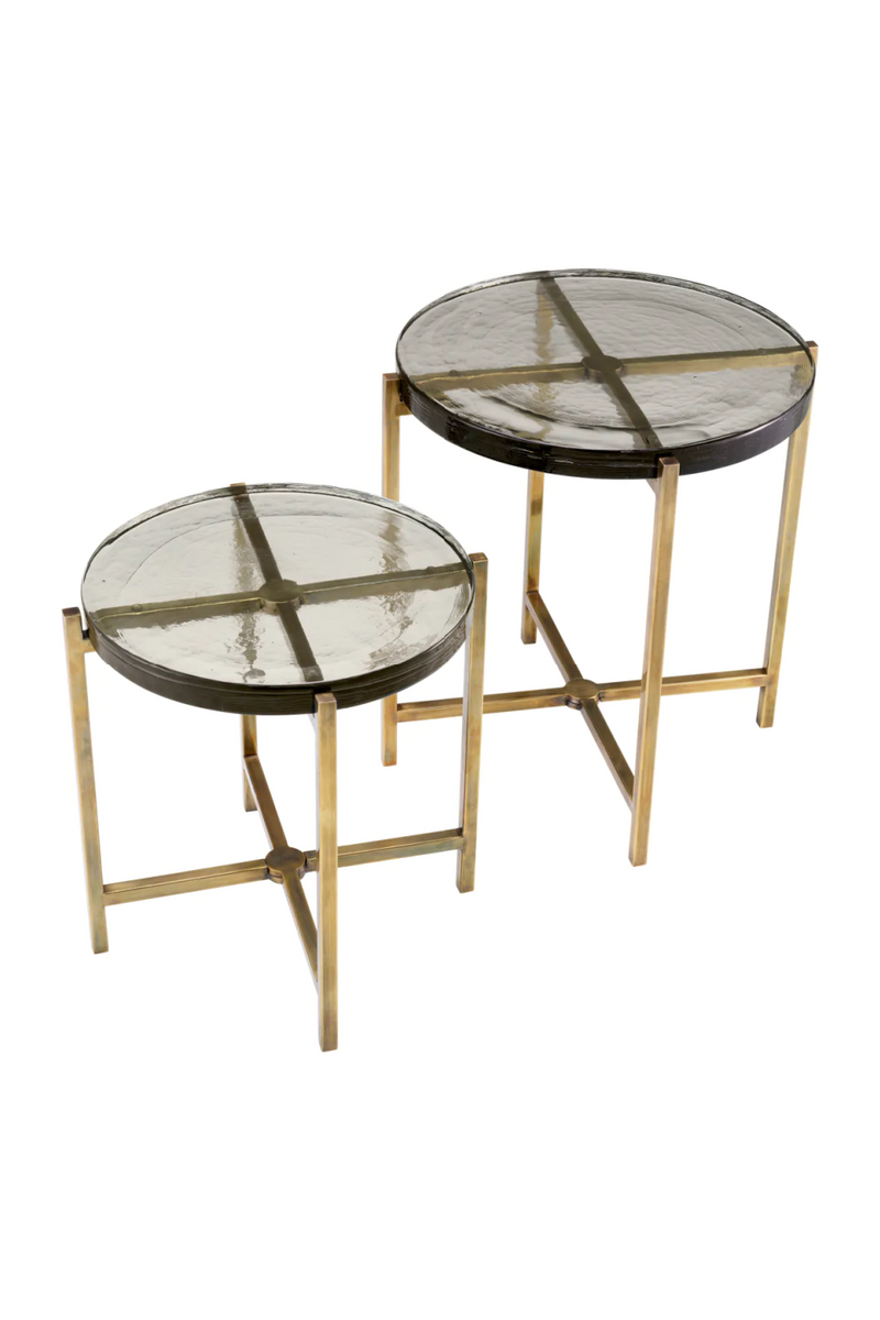 Vintage Brass Framed Side Tables (2) | Eichholtz Haymann | Oroatrade.com