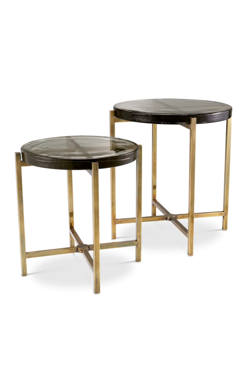 Vintage Brass Framed Side Tables (2) | Eichholtz Haymann | Oroatrade.com