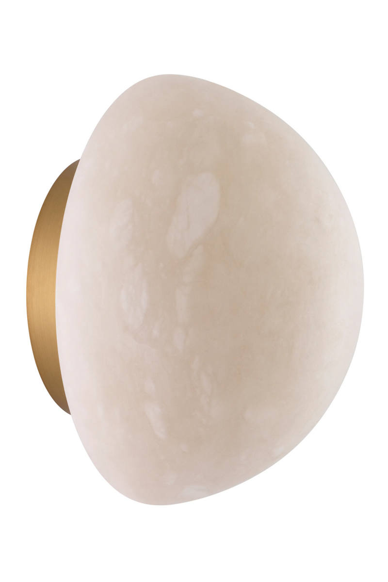 Round White Alabaster Wall Lamp | Eichholtz Triton | Oroatrade.com