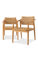 Natural Teak Outdoor Dining Chairs (2) | Eichholtz Coral Bay | Oroatrade.com
