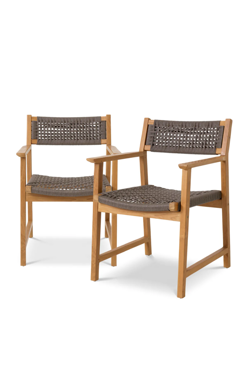 Gray Weave Outdoor Dining Chairs (2) | Eichholtz Cancun | Oroatrade.com
