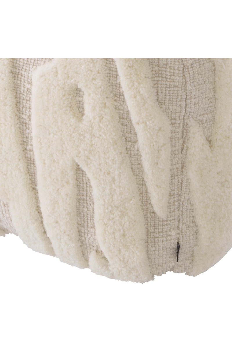 White Hand-Woven Wool Stool | Eichholtz Zenon | Oroatrade.com