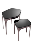 Black Glass Nesting Side Tables (2) | Eichholtz Deacon | Oroatrade.com