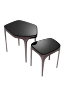 Black Glass Nesting Side Tables (2) | Eichholtz Deacon | Oroatrade.com