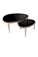Textured Brass Nesting Side Tables (2) | Eichholtz Livana | Oroatrade.com
