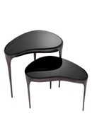 Black Bevelled Glass Side Tables (2) | Eichholtz Zena | Oroatrade.com