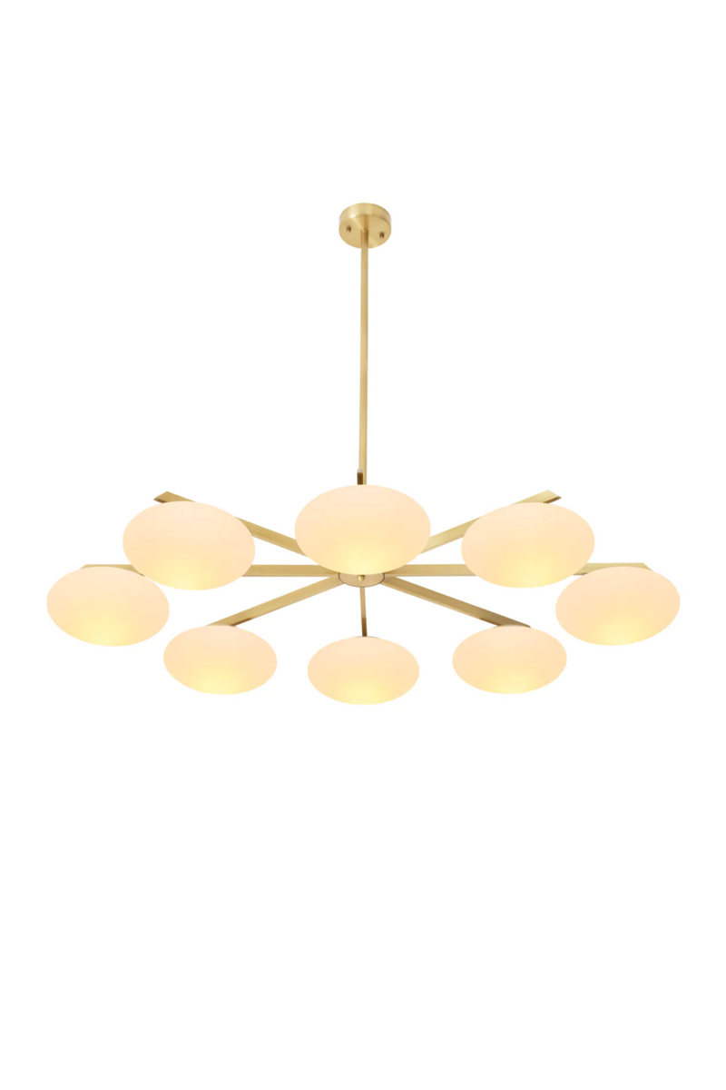 Elliptical White Glass Chandelier | Eichholtz Evergreen