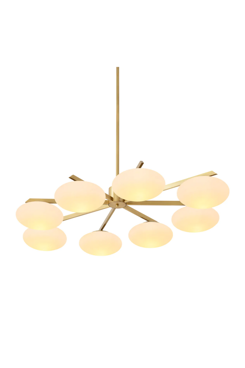 Elliptical White Glass Chandelier | Eichholtz Evergreen