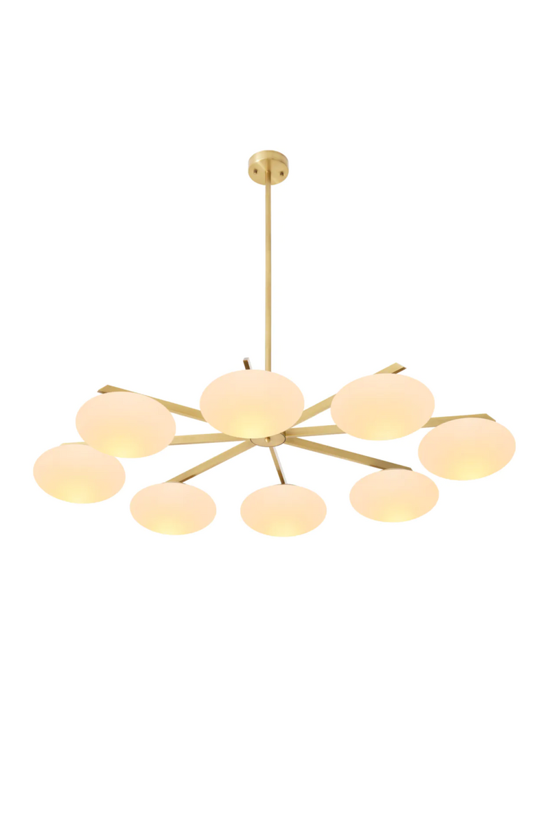 Elliptical White Glass Chandelier | Eichholtz Evergreen