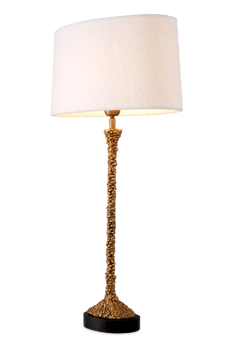 White Bouclé Table Lamp | Eichholtz Miko | Oroatrade.com
