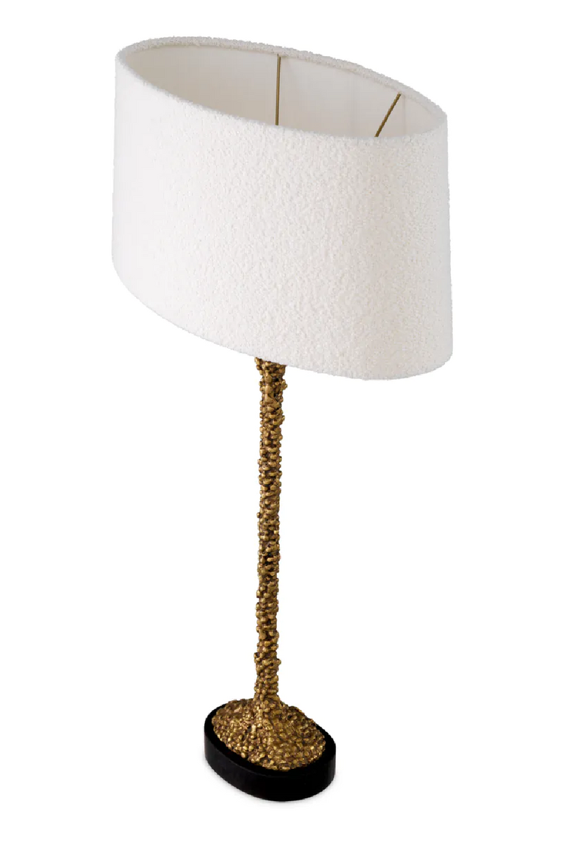 White Bouclé Table Lamp | Eichholtz Miko | Oroatrade.com