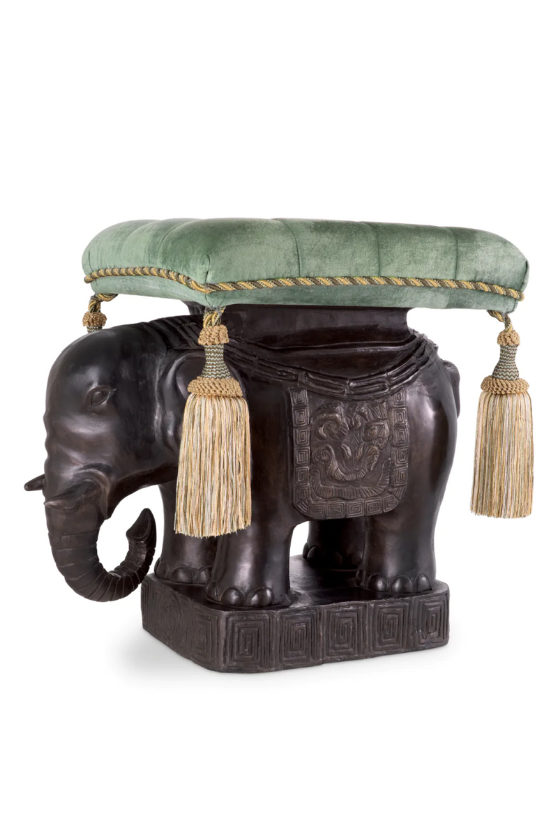 Turquoise Velvet Stool | Eichholtz Elephant | Oroatrade.com