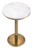 White Marble Pedestal Side Table | Eichholtz Tavolara | Oroatrade.com