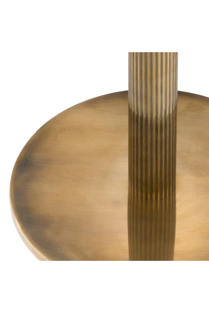 White Marble Pedestal Side Table | Eichholtz Tavolara | Oroatrade.com