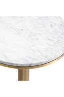 White Marble Pedestal Side Table | Eichholtz Tavolara | Oroatrade.com