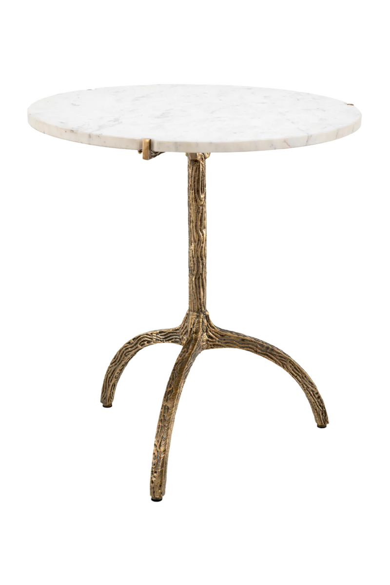 White Marble Round Dining Table | Eichholtz Cortina | Oroatrade.com